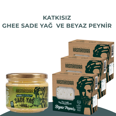 Katkısız Ghee Sade Yağ ve Beyaz Peynir 300g x 4 adet