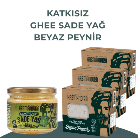 Katkısız Ghee Sade Yağ ve Beyaz Peynir 300g x 4 adet