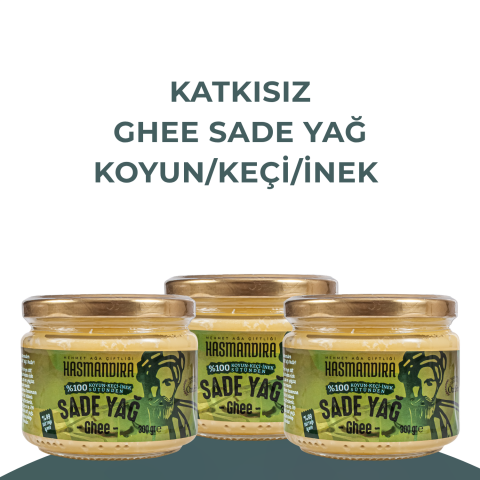 Katkısız Ghee Sade Yağ Koyun Keçi İnek Paketi 300g x 3 adet