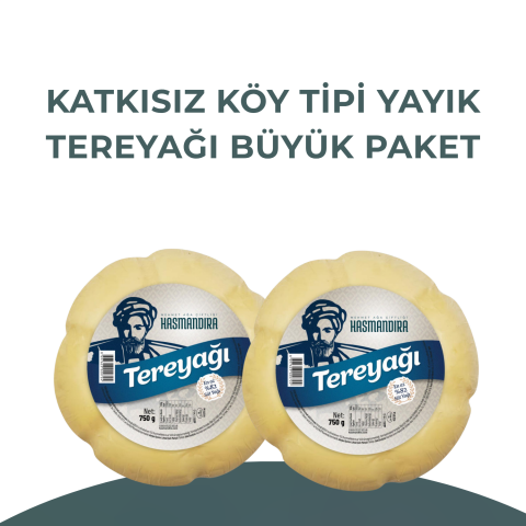 Katkısız Köy Tipi Yayık Tereyağı Büyük Paket 750g x 2 adet