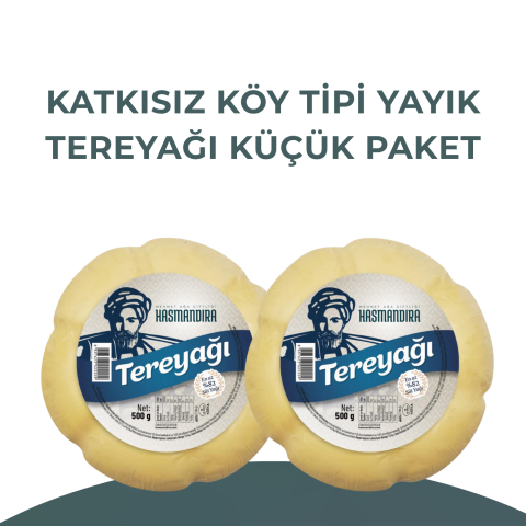 Katkısız Köy Tipi Yayık Tereyağı Küçük Paket 500g x 2 adet