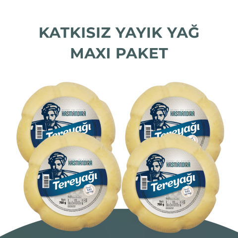Katkısız Yayık Yağ Maxi Paket 750g x 4 adet